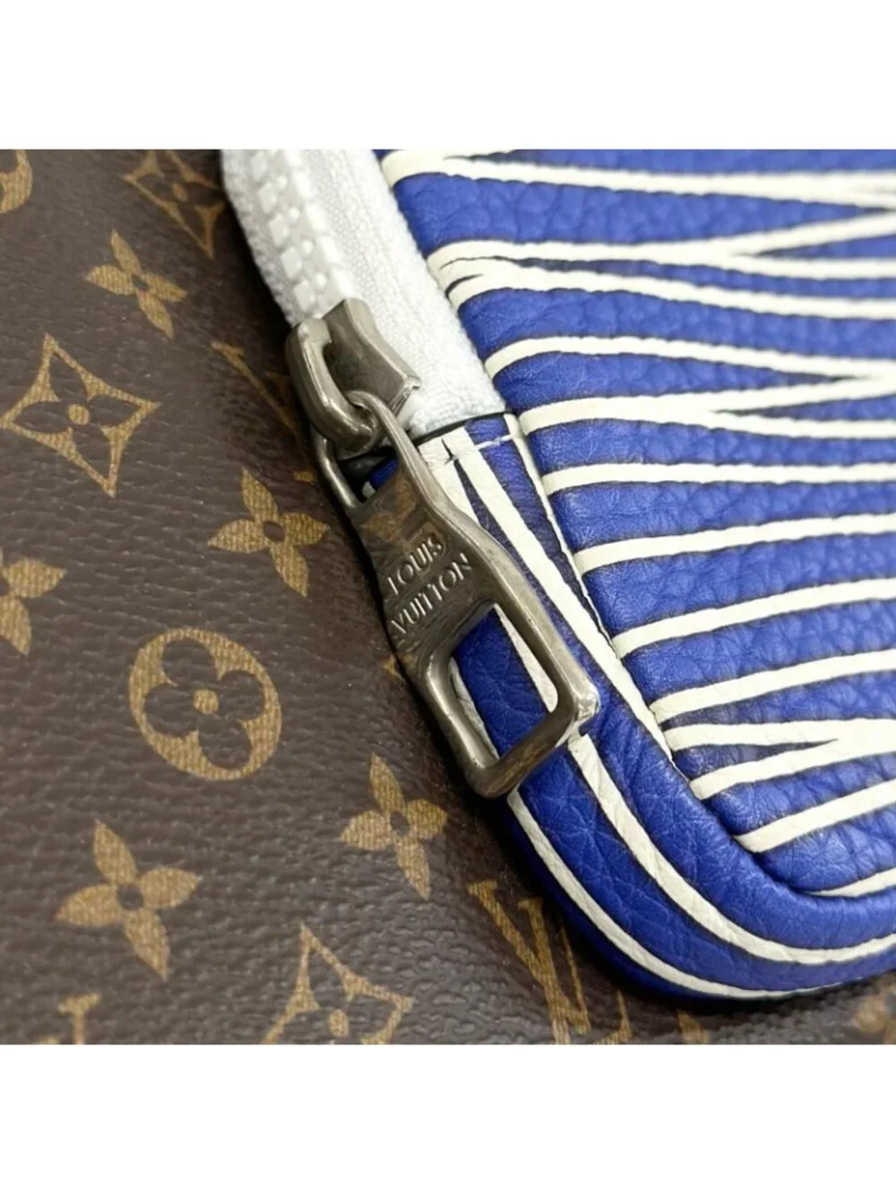 Louis Vuitton Patchwork Monogram Clutch Canvas Brown